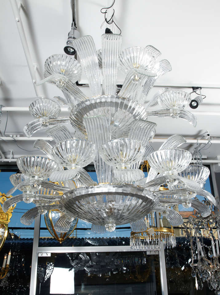 Late 20th Century Gorgeous Murano Glass Chandelier